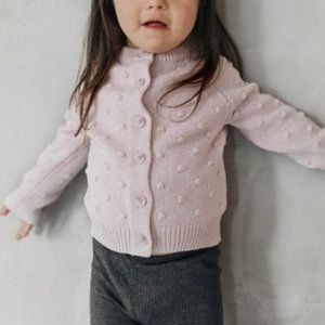 Jamie Kay Dotty Cardigan (Old Rose Fleck) 5Y